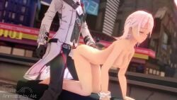 1boy1girl 3d 3d_(artwork) 3d_animation akt all_fours animated carole_peppers completely_naked_female doggy_style female_penetrated from_behind from_behind_position honkai_(series) honkai_impact sound tagme video