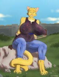 anthro areola ass belly bethesda_game_studios big_areola big_breasts big_butt big_nipples bodily_fluids bottomwear breasts clothed clothing cyrodiil felid female front_view genitals hi_res huge_breasts katia_managan khajiit kittykuscell kvatch looking_at_viewer mammal microsoft musk musk_cloud musky_butt navel nipples nipples_through_clothes oblivion pants prequel_adventure puffy_nipples simple_background solo steam steamy_pussy sweat sweaty_body sweaty_breasts sweaty_butt sweaty_clothing sweaty_genitalia sweaty_legs sweaty_thighs the_elder_scrolls thick_thighs tight_bottomwear tight_clothing tight_pants wet wet_clothing wide_hips wide_waist