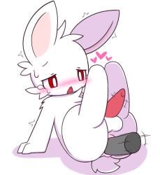 ambiguous_species anal anal_orgasm anal_sex anthro arm_pull black_clothing black_topwear black_vest blush bodily_fluids bow_tie bubbluechy clothing cub cum cum_in_ass cum_inside cum_splatter cum_while_penetrated cumshot doggy_style drooling_tongue duo ejaculation emanata from_behind_position genital_fluids hands-free heart_symbol lagomorph leporid looking_aside male male/male male_cub male_only mammal narrowed_eyebrows narrowed_eyes open_mouth orgasm penetration penile penile_penetration penis_in_ass pink_inner_ear rabbit red_bow_tie red_eyes rough_sex sex simple_background solo_focus sweat sweatdrop tongue tongue_out topwear vest white_background white_body