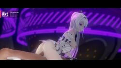 1boy1girl 3d 3d_(artwork) 3d_animation akt animated cowgirl_position female_on_top female_penetrated honkai_(series) honkai_impact kiana_kaslana lesbian_conversion lesbian_gets_dicked riding_penis sound tagme video