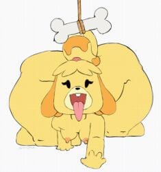 1girls 2026 andyxtal animal_crossing animal_ears animated anthro bouncing_breasts completely_naked completely_naked_female dog_ears doggy_style female furry furry_female furry_only huge_breasts isabelle_(animal_crossing) naked naked_female nintendo nude open_mouth smile solo solo_female thick_thighs yellow_body yellow_fur yellow_skin