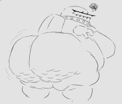 among_us among_us_(series) among_us_black annoyed annoyed_expression ass ass_focus black_(among_us) fat fat_ass fat_female hyper hyper_ass hyper_butt hyper_thighs overweight_female the_noodl3r thick_ass thick_legs thick_thighs