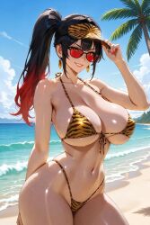 ai_assisted ai_generated beach bikini huge_ass huge_breasts micro_bikini sara_tigress t_survivor true_survivor_95745