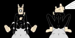 anal_sex anon anonymous_male ass batim bendy_and_the_ink_machine gay gay_sex lewdboiart_(artist) multiple_angles projectionist stomach_bulge the_projectionist thicc thick_thighs twink