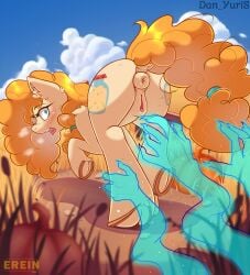 alternate_character alternate_version anatomically_correct anus ass autumn collaboration colored day erein erein_(artist) fear female female_focus fence field flat_colors friendship_is_magic g4 genitals ghost ghost_hands grass grass_field halloween hand holiday imminent_rape imminent_sex looking_back mlp_g4 my_little_pony nudity outdoors pear_butter plot ponut pony pumpkin rear_view running solo_focus undead underhoof vulva yuris_(artist)