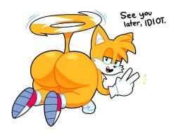 1boy 2_tails ass footwear fox handwear handwear_and_footwear_only male male_only miles_tails_prower nonsexual nonsexual_nudity sega solo sonic_(series) sonic_the_hedgehog_(series) tails_the_fox