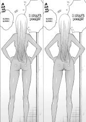 bathroom crappydecens from_behind kitagawa_marin manga_page my_dress_up_darling official_art sono_bisque_doll_wa_koi_wo_suru tan_body tan_skin third-party_edit uncensored