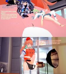 2girls 3d 3futas ceres_fauna cock_vore cum english_text female futa_giantess futanari giantess giantess_futa hololive hololive_english hololive_myth huge_cock intersex koikatsu micro_on_macro micro_on_penis mori_calliope orange_hair ouro_kronii penis shrunken_female size_difference takanashi_kiara text unaware vore watson_amelia xavierhuge