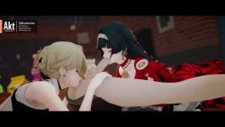 1girls 2girls 3d akt animated assisted_fellatio astra_yao evelyn_chevalier fellatio ffm_threesome hoyoverse oral sound tagme threesome video wise_(zenless_zone_zero) zenless_zone_zero