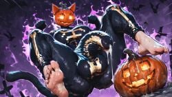 ai_generated animated bulge cum feet fortnite futanari futasoles spice_(fortnite) tagme video