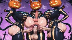 ai_generated anal animated cum cum_in_ass fortnite futa_on_male futanari futasoles spice_(fortnite) tagme triple_anal video