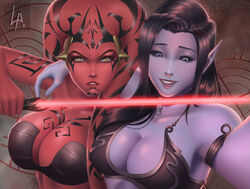 aria_bal bethesda_softworks blue_skin daedra dark_elf darth_talon red_skin skyrim star_wars the_elder_scrolls twi'lek