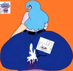ambiguous_gender big_butt bodily_fluids butt clothing cum cum_in_clothing cum_in_underwear cum_through_clothing cum_through_underwear dry_humping duo ejaculation faker_sky female genital_fluids human human_only legooey male male/female mammal nonbinary_(lore) not_furry r sex sky_(fnf_mod) underwear v!sky wet wet_clothing wet_underwear