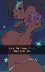 birthday december_holiday deer deltarune dess_holiday dezz incest large_ass large_breasts nipple_piercing no_bra noelle_holiday nude_anthro nude_female older_sister older_sister_and_younger_sister panties reward_sex secretly_loves_it seductive_smile selfie sending_nudes sideboob underwear voluptuous white_panties
