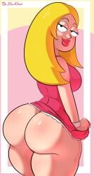 1girls alternate_version_available american_dad ass ass_focus big_ass big_breasts bimbo black_eyes blonde_hair breasts davidsanchan dress dress_lift female female_only francine_smith hair half-closed_eyes huge_ass lips lipstick long_hair looking_back mature mature_female mature_woman milf mother pink_dress pink_lips pink_lipstick solo solo_female thick_lips thick_thighs thighs