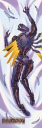 dakimakura dakimakura_design loveedgylords lying_on_stomach robot signature_artist_name ultrakill v1_(ultrakill)