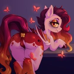 1:1 2024 anal anal_sex animal_genitalia animal_vulva anus arthropod ass bat bat_pony butterfly buttplug buttplug_in_ass buttplug_insertion clitoris colored digital_drawing_(artwork) digital_media_(artwork) equid equine equine_genitalia equine_vulva eyelashes female feral genitals glistening glistening_body glistening_eyelids hair hasbro hi_res hooves hybrid insects lepidopteran long_hair looking_at_viewer looking_back looking_back_at_viewer mammal markings membrane_(anatomy) membranous_wings mole_under_mouth my_little_pony nude object_in_ass penetration plug_(sex_toy) plug_insertion presenting presenting_anus presenting_hindquarters presenting_vulva raised_tail rear_view red_hair red_markings red_tail sex_toy sex_toy_in_ass sex_toy_insertion shaded simple_background solo sunnypony tail vulva wings yellow_eyes yellow_sclera