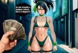 ai_generated akali angry disguise imminent_rape league_of_legends money offering_money prostitute prostitution slut slutty_female