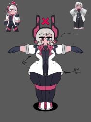 1girls breasts clothed different_eye_color dr._xenon female fully_clothed medium_breasts missingnok pink_body pink_skin reference_image roblox roblox_game robloxian solo solo_focus t-pose tagme thick_thighs thigh_gap thighs tower_defense_x