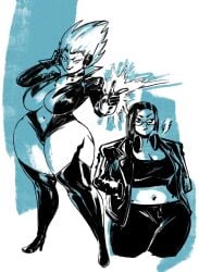 belly_button big_breasts breasts cleavage cleavage_cutout curvaceous curvy dc dc_comics glasses headphones huge_breasts huge_thighs latex leslie_willis livewire midriff navel redblacktac superman:_the_animated_series superman_(series) supervillainess thick thick_thighs thighhighs thighs villainess voluptuous voluptuous_female wide_hips