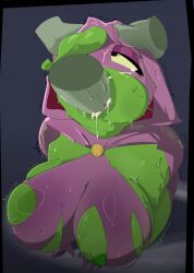 arms_behind_back black_eyes blowjob cheek_bulge color cum cum_in_mouth disembodied_hand disembodied_hands disembodied_penis female female_focus green_body green_shadow_(pvz) green_skin hands_on_head looking_at_partner looking_up plants_vs_zombies plants_vs_zombies:_heroes pulseplus ripped_clothing shaking source_request torn_clothes torn_clothing zombie