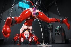 ai_generated anal arbitrary bodysuit clenched_teeth dildo double_penetration feet fucking_machine hakos_baelz hololive hololive_english hololive_english_-council- rat_ears rat_girl rat_tail restrained sharp_teeth small_breasts soles squirting tight_clothing upside-down vaginal_penetration vtuber