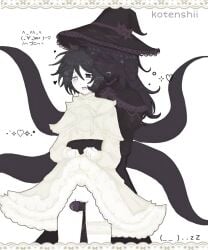 18yo azure_(forsaken) black_dress dick forsaken_(roblox) hat kotenshii pussy tentacle two_time_(forsaken) white_dress