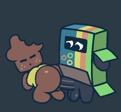 2025 anal anal_sex animated balls black_body black_penis brown_body cereal_(gemsum) cereal_box duo food food_creature freckled_face freckles gemsum genitals humanoid loop low_res male male/male muffin muffin_(gemsum) non-human non-human_only penetration penile penile_penetration penis penis_in_ass seamless_loop toony