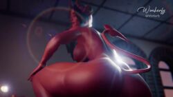 1boy 1girls 30_seconds 3d animated ass athletic_female big_ass demon_girl dispatch_(game) horns human human_penetrating light-skinned_male longer_than_10_seconds malevola_gibb nude nude_female pov red_skin short_video shorter_than_30_seconds sound tagme tail video wonkerfy