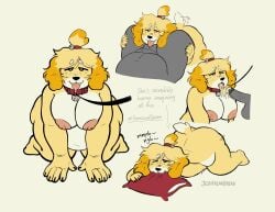 2025 5_fingers absurd_res animal_crossing anthro areola aroused ass belly big_breasts bite black_nose blonde_hair bodily_fluids breasts canid canine canis collar collar_only cum cum_in_mouth cum_inside cum_on_tongue cunnilingus domestic_dog drooling english_text faceless_character faceless_female faceless_male female female/female fingers fur genital_fluids genitals group hair half-closed_eyes hi_res imagination isabelle_(animal_crossing) jessiborowski11 leash male male/female mammal masturbation multiple_images narrowed_eyes navel nintendo nipples nude oral overweight overweight_anthro overweight_female penis pillow pillow_bite saliva sex shih_tzu signature simple_background solo_focus tail tail_motion tailwag text tongue tongue_out toy_dog vaginal_penetration white_body white_fur yellow_body yellow_fur