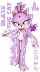 1female 1girls 3d 3d_(artwork) animal_ears animal_feet animal_tail anthro areola areolae black_nose blaze_the_cat breasts cat_ears cat_tail digital_media_(artwork) english_text eyelashes feet feline female female_only fur furry hips japanese_text legs looking_at_viewer mobian mobian_(species) mobian_cat naked naked_anthro naked_female nipples nude nude_anthro nude_female pawpads paws pink_nipple pink_nipples purple_body purple_fur purple_hair purple_skin pussy sega senna_source sfm simple_background small_ass small_breasts small_waist sonic_(series) sonic_rush sonic_the_hedgehog_(series) source_filmmaker tail text vagina white_body white_feet white_hands white_skin yellow_eyes