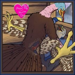 1:1 2026 4_toes anal anisodactyl anthro avian avian_caruncle avian_feet beak bed bird black_border blue_briefs blue_clothing blue_underwear border briefs cere_(anatomy) chastity_bulge chastity_cage chastity_device chastity_under_clothing clothed clothing cloud coat digital_drawing_(artwork) digital_media_(artwork) duo english_text falcon falconid feathers feet furniture galliform grey_body grey_feathers heart_symbol holidays inside internal konarak_(tzair) leaning leaning_forward looking_at_another looking_at_partner looking_at_viewer looking_pleasured male male/male male_on_bottom male_on_top male_penetrated male_penetrating male_penetrating_male mountain multicolored_body multicolored_eyes multicolored_feathers on_bottom on_top open_beak open_mouth penetration peregrine_falcon phasianid pink_scutes romantic romantic_couple scuted_arms scutes sex shaded signature snood_(anatomy) snow talons tan_body tan_feathers text toes tongue topwear turkey two_tone_body two_tone_eyes two_tone_feathers tzair_(artist) tzair_(character) underwear wearing_chastity_cage wearing_chastity_device window wings wrinkles yellow_scutes