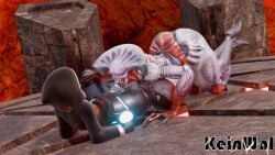 1boy 1girls 3d 3d_animation animated athletic_female big_breasts big_penis breasts breasts_out deepthroat demon demon_girl doom fellatio female gold_(character) huge_breasts huge_cock kein_wal monster monster_girl oral penis sound summoner_(doom) tagme video