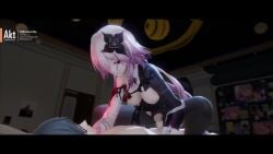 1boy1girl akt assertive_female cowgirl_position dominant_female evernight_(honkai:_star_rail) eye_contact female_on_top female_penetrated honkai:_star_rail honkai_(series) riding_penis source_filmmaker staring_at_another tagme video