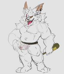 anthro big_bulge bulge chubby_male clothing drunk hi_res jockstrap kled league_of_legends mafekoba male male/male male_only noxus riot_games solo substance_intoxication underwear video_games yordle