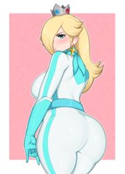 1girls 2d absurd_res afrobull ass back back_view backboob belt big_ass big_butt bimbo blonde_hair blue_eyes blue_gloves blush bodysuit breasts bubble_ass bubble_butt cleavage clothed clothing crown dat_ass earrings female female_only footwear fully_clothed gloves hair_over_one_eye handkerchief handwear hi_res huge_ass huge_butt human jewelry jumpsuit large_ass light-skinned_female light_skin lips looking_at_viewer looking_back mario_(series) mario_kart nintendo pale-skinned_female pale_skin platinum_blonde_hair princess_rosalina racing_suit simple_background solo star_earrings sweatdrop thick thick_thighs thighs wide_hips