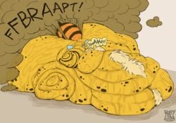 1boy 1male bee burp burping fart fart_cloud fart_fetish farting fat fat_ass fat_man furry gas gassy gay hairy hairy_male hat hyper_fart hyper_farting hyper_fat hyper_overweight immobile male male_only morbidly_obese no_humans obese obese_male overweight overweight_male ruffythelion ruffythelion_(artist) solo solo_male sweat sweating sweating_profusely