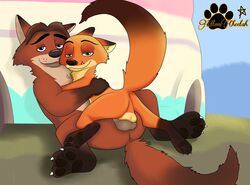 anthro ass balls balls_touching bunny_burrows canid canine country disney duo farm fox fur gay genitals gideon_grey hi_res male male/male male_only mammal nick_wilde nude nudist orange_body orange_fur presenting presenting_hindquarters red_body red_fox red_fur romantic_couple testicles ukamcheetah yaoi zootopia