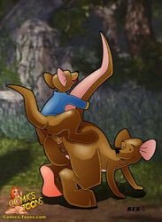 anal anal_sex comics-toons disney furry incest kanga kangaroo kes_(artist) mammal marsupial mother_and_son outdoors penis pussy roo smooth_skin winnie_the_pooh_(franchise)