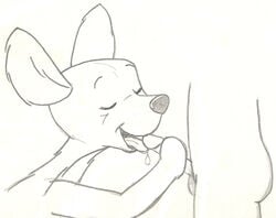 christopher_robin disney fellatio female feral human interspecies kanga kangaroo male male_human/female_feral mammal marsupial monochrome nude oral penis straight winnie_the_pooh_(franchise)