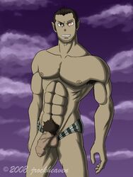 flaccid free free_(soul_eater) male male_only muscle penis solo soul_eater