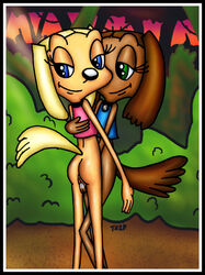 anthro brandy_&_mr_whiskers brandy_harrington canine disney disney_channel dog female female_only fur furry innocenttazlet mammal multiple_females pussy tagme tiffany_turlington toon_disney yuri