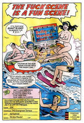 2girls archie_andrews archie_comics betty_cooper black_hair blonde_hair jughead_jones multiple_girls nude reggie_mantle sak smile veronica_lodge