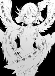 1girls 2020 :< absurd_res angel artist_name biblically_accurate_angel black_and_white black_background breasts bull cherub christianity covering covering_crotch eye_nipples eyebrows_visible_through_hair eyes_on_chest eyes_on_wings feathered_wings feathers female female_only flying head_wings highres horns humanized imposing lion looking_at_viewer meme monochrome multi_eye multi_head multi_wing navel nipples nude open_mouth rinbinto sharp_teeth short_hair signature simple_background small_breasts snout solo teeth thighs winged_arms wings