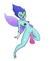 1girls alien_girl ben_10 ben_10_omniverse blue_skin fairy female genderswap genderswap_(mtf) green_eyes pesky_dust purple_hair rule_63