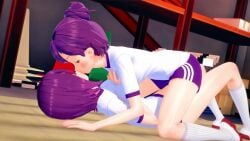 2girls 3d acro_trip animated arm_support breasts crossover date_chizuko demon-lord_(artist) female female/female female_only haraga_kurumi image kimi_no_koto_ga_dai_dai_dai_dai_daisuki_na_100-nin_no_kanojo koikatsu lesbian_couple lesbian_domination lesbian_focus tagme video