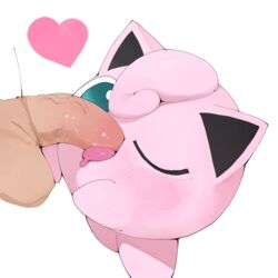 1:1 ambiguous_gender ambiguous_on_human ambiguous_penetrated balls blush bodily_fluids disembodied_penis drooling duo fellatio fellatio_from_feral feral feral_penetrated genitals heart hi_res human human_on_feral human_penetrating human_penetrating_feral interspecies jigglypuff male male/ambiguous male_on_feral male_penetrating male_penetrating_ambiguous mammal nintendo one_eye_closed oral oral_penetration penetration penile penis pokemon pokemon_(species) pokephilia saliva sex solo_focus tongue video_games waddling_head wink youjomodoki