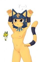 ... animal_crossing ankha ankha_(animal_crossing) breasts collar cute female female_only fluffadee furry nintendo nude nude_female small_breasts