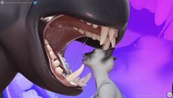 16:9 3d anthro bodily_fluids common_hippopotamus daz3d daz_3d duo female female/female gaping_mouth head_in_mouth hippopotamid imminent_vore jasmine_(loneclaw) jaws larger_female loneclaw mammal mature_female mouth_shot open_mouth saliva size_difference smaller_female vore widescreen willing_vore yuri