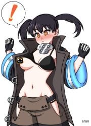 ! 1girls 2d 2d_(artwork) 2d_artwork bare_belly bare_chest bare_midriff bare_navel bare_skin belly belly_button big_breasts bikini bikini_top black-haired_female black_bikini black_bikini_top black_hair black_string_bikini black_swimsuit black_swimwear blush blush_face blushing_female breasts busty busty_female busty_teenager censored censored_breasts censored_nipples curvaceous curvaceous_body curvaceous_female curvaceous_figure curvaceous_hips curvaceous_teenager curvy curvy_body curvy_female curvy_figure curvy_hips digital digital_art digital_drawing digital_drawing_(artwork) digital_media digital_media_(artwork) embarrassed embarrassed_expression embarrassed_female enen_no_shouboutai eron exposed_belly exposed_chest exposed_midriff exposed_navel exposed_skin eyebrows_visible_through_hair female female_focus female_only fingers fire_force firefighter firefighter_coat firefighter_helmet firefighter_jacket firefighter_uniform groin hair_between_eyes halterneck high_resolution highres hourglass_figure inframammary_fold inguinal_crease inguinal_ligament kotatsu_tamaki large_boobs large_breasts lean_figure long_hair midriff narrow_waist navel neck_guard orange-eyed_female orange_eyes plump_breasts simple_background slender_body slender_waist slim_waist solo standing string_bikini swimsuit swimwear teenage_female teenager twintails twintails_(hairstyle) upper_body white_background white_pupils wide_hips young_female young_woman